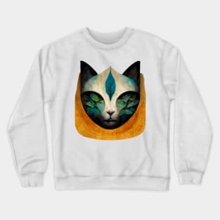 Cat Face Surrealism Crewneck Sweatshirt